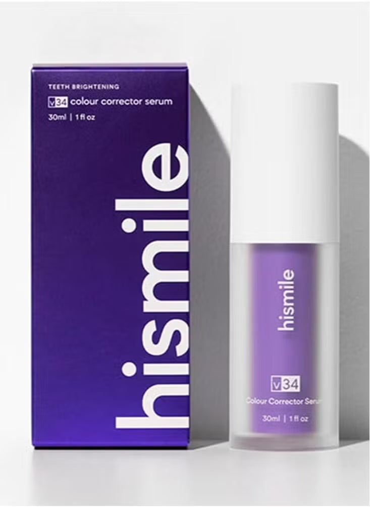 Hismile V34 Colour Corrector – Teeth Whitening Gel (No Bleach, Safe & Fast)